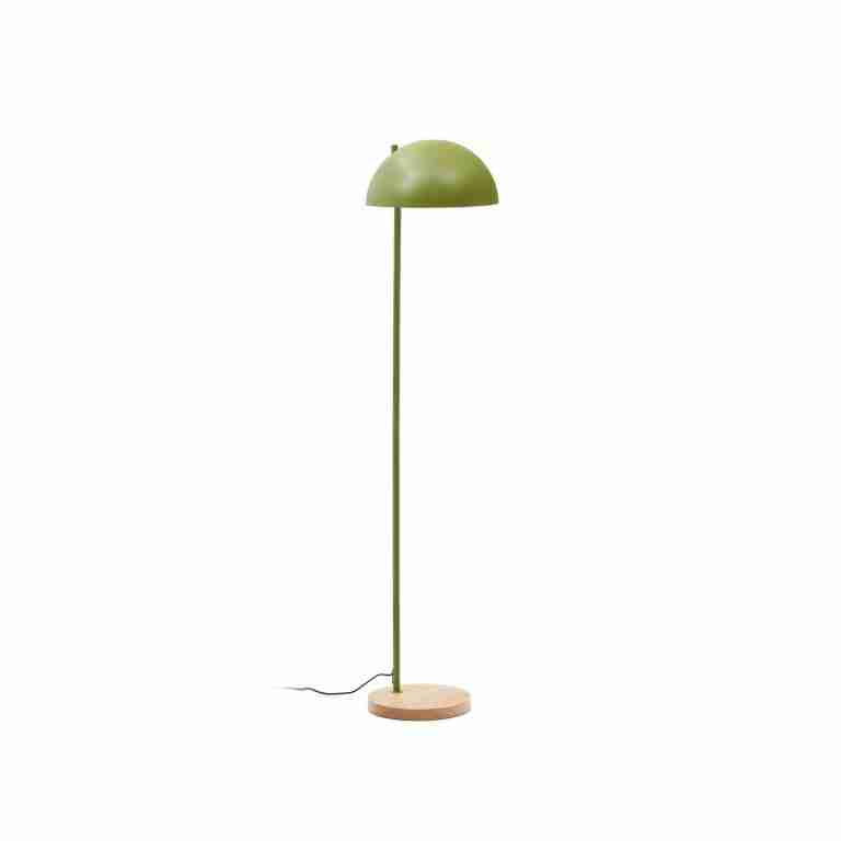 Kave Home Vloerlamp 'Catlar' Essenhout en metaal, kleur Groen