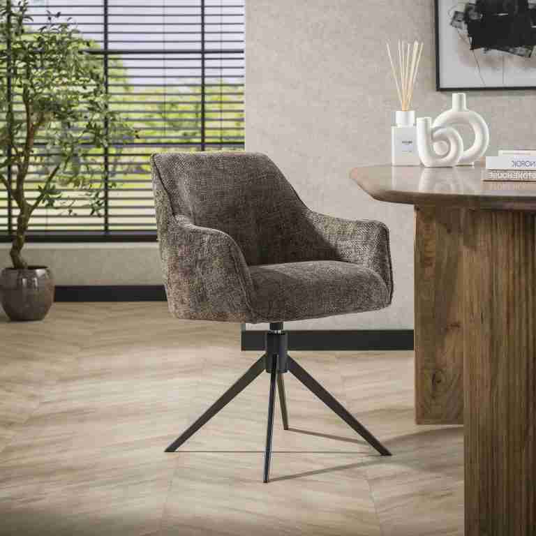 LifestyleFurn Draaibare Eetkamerstoel Lavonne Hoven - Taupe