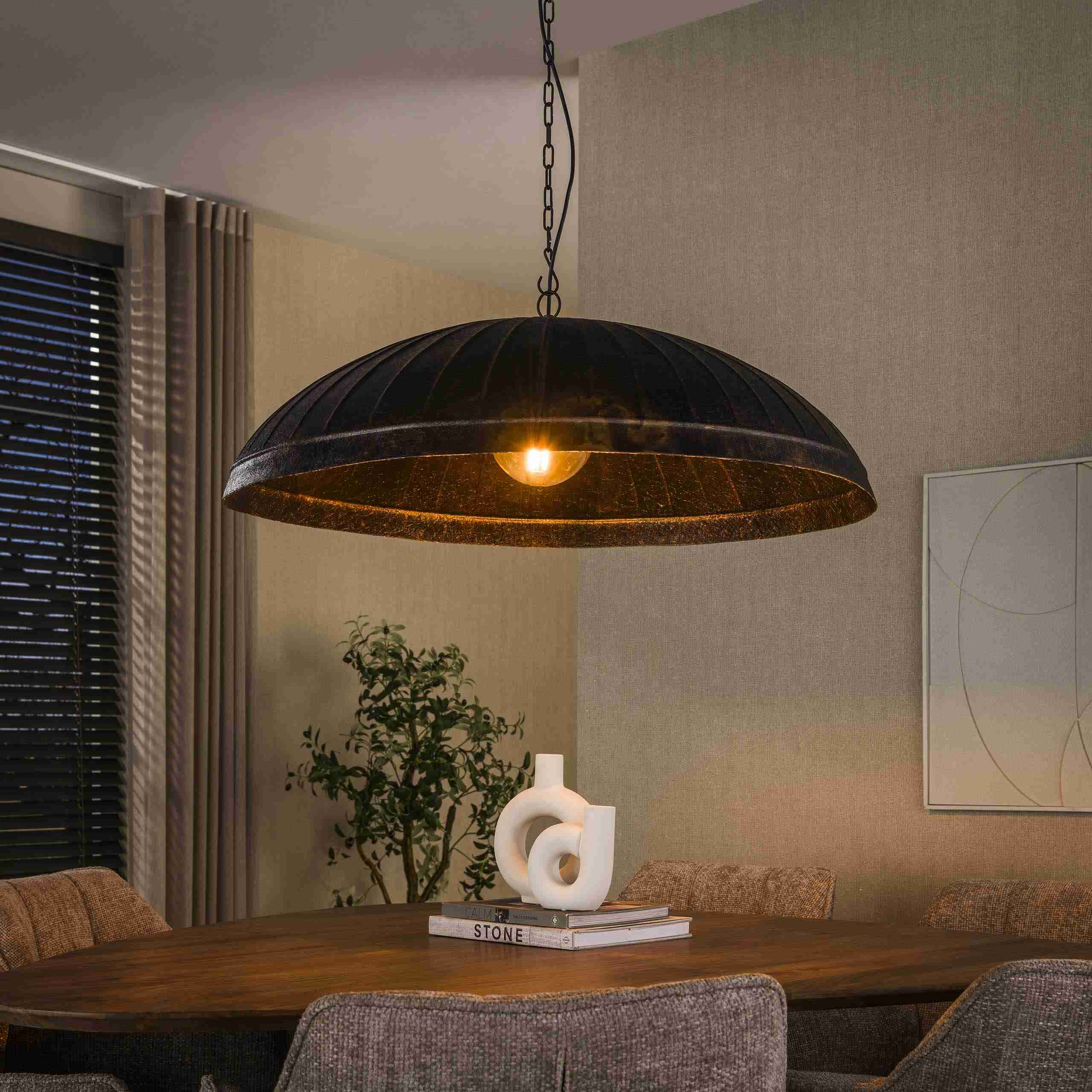 LifestyleFurn Hanglamp Salena √ò90cm - Smoked Brown