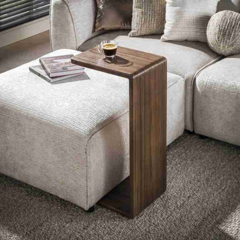 LifestyleFurn Laptoptafel Sadaf Teakhout, 40 x 30cm - Bruin