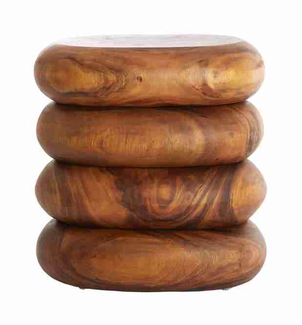 Light & Living Bijzettafel Facundo Suarhout, 45 x 31cm - Bruin - Organisch