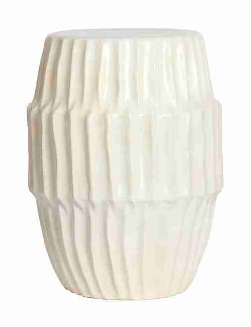 Light & Living Bijzettafel Isili Keramiek - Mat Wit - Rond
