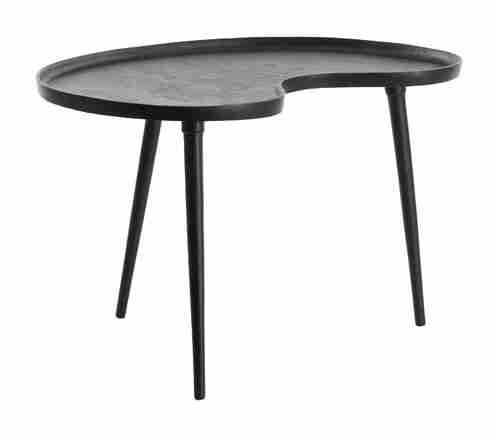 Light & Living Bijzettafel Lienz 67 x 49cm - Mat Zwart - Organisch