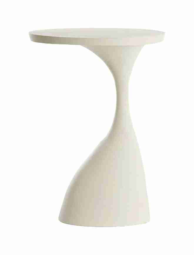 Light & Living Bijzettafel Macau 61cm hoog - Mat Crëme - Rond