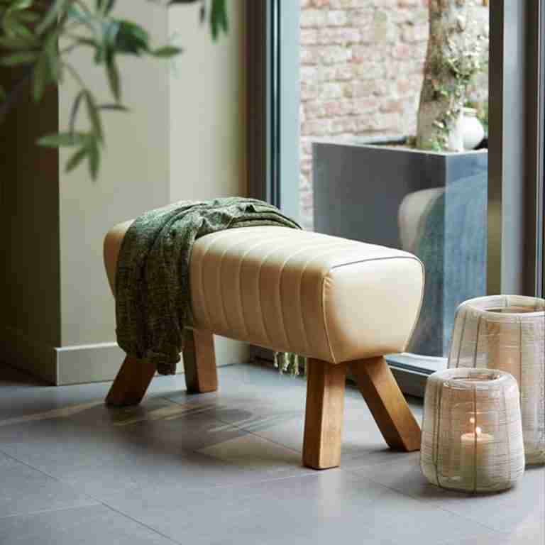 Light & Living Eetkamerbank Ramy Leer - Zand
