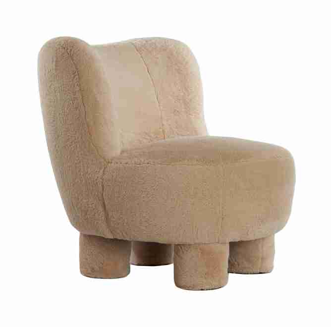 Light & Living Fauteuil Kamovu Teddy - Beige