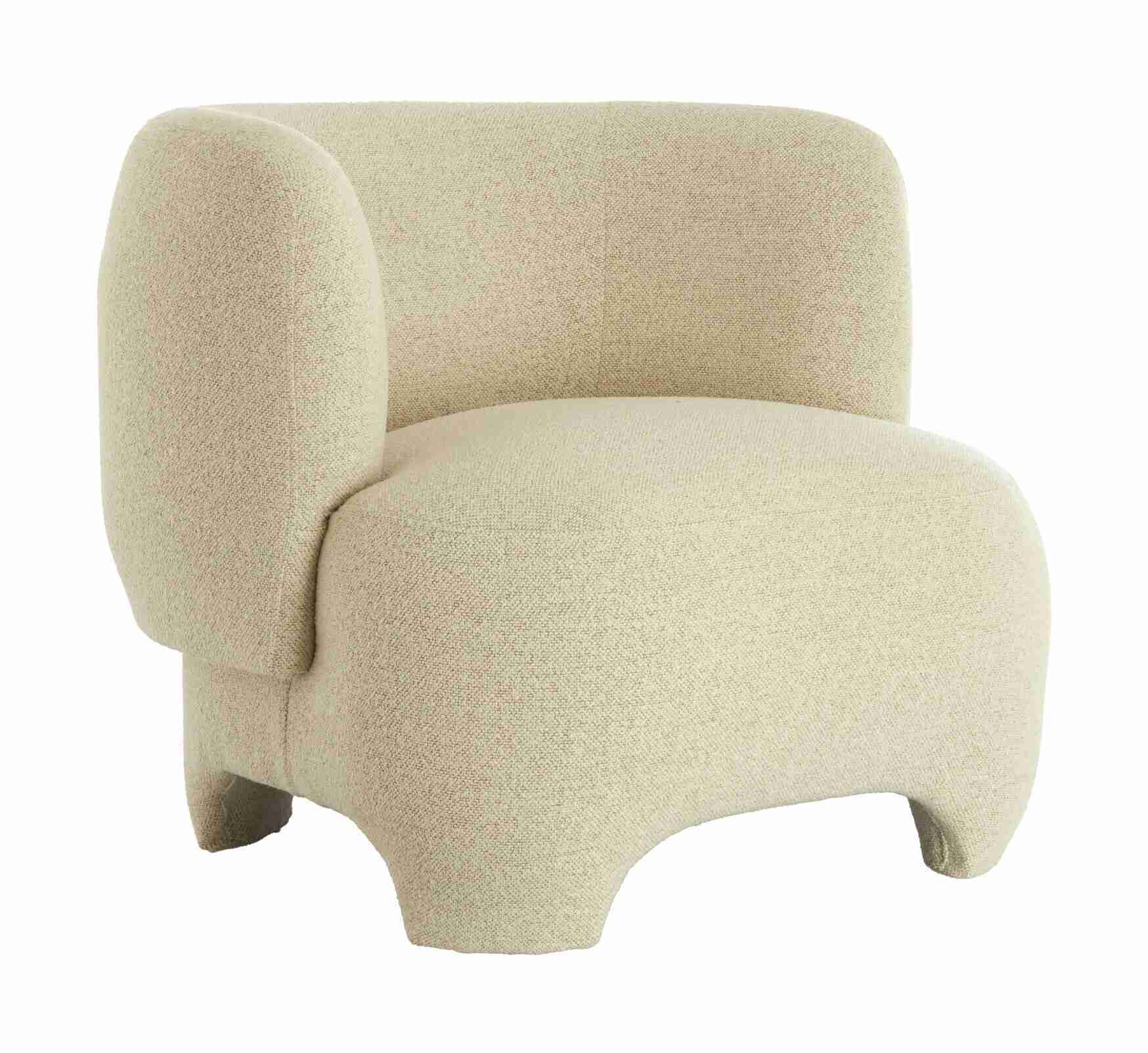 Light & Living Fauteuil Zenica Bouclé - Crëme - Organisch