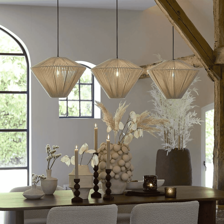 Light & Living Hanglamp Felida 3-lamps - Crëme - Japandi