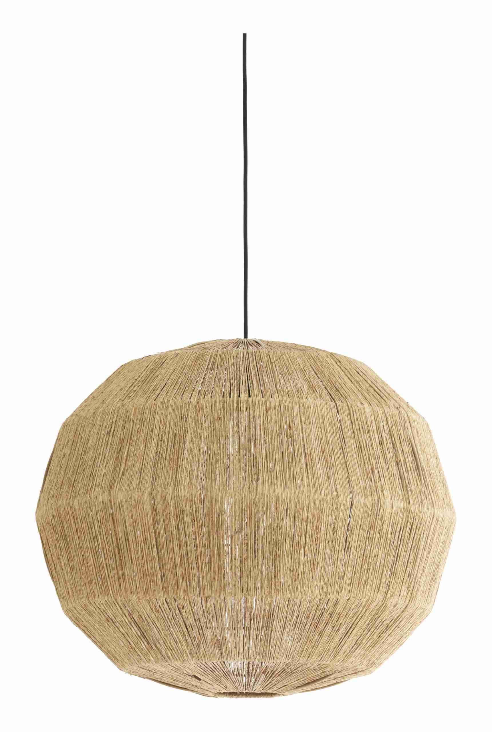 Light & Living Hanglamp Junna Jute, √ò60cm - Naturel - Rond