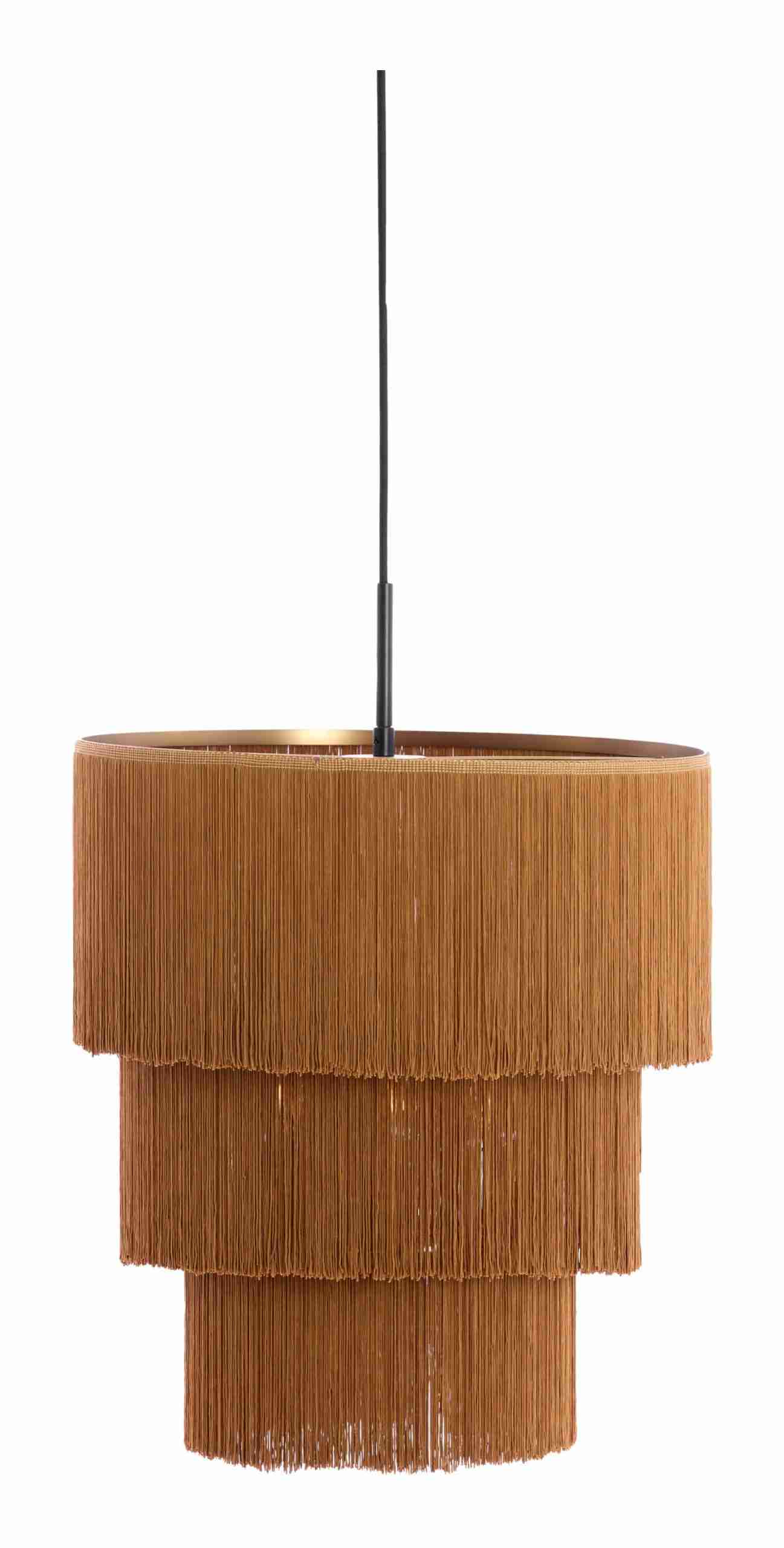 Light & Living Hanglamp Malaika 3-lamps, √ò45cm - Bruin - Rond