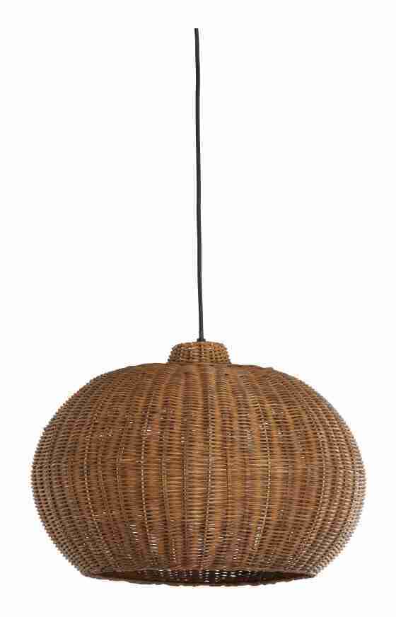 Light & Living Hanglamp Melzor Rotan, √ò45cm - Donkerbruin - Rond