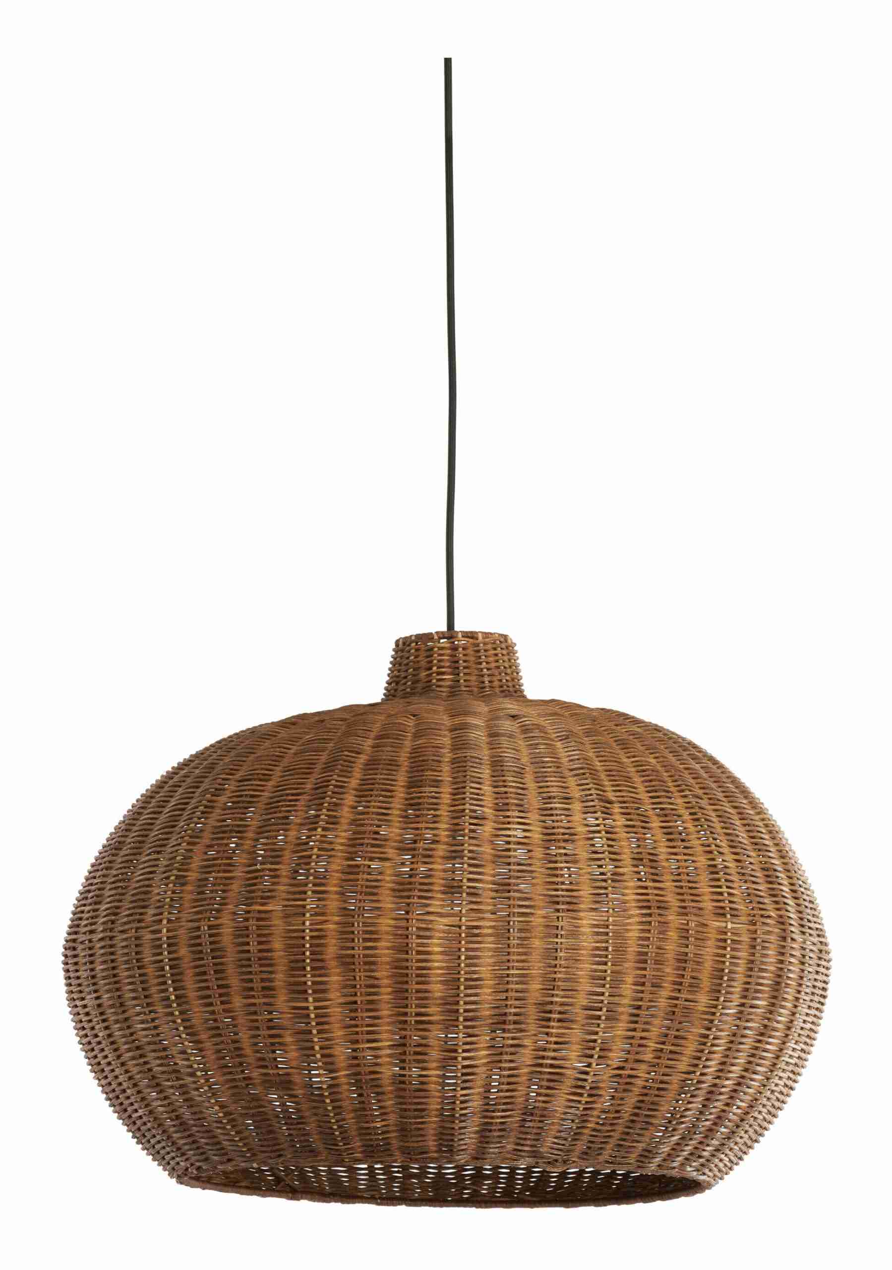 Light & Living Hanglamp Melzor Rotan, √ò55cm - Donkerbruin - Rond