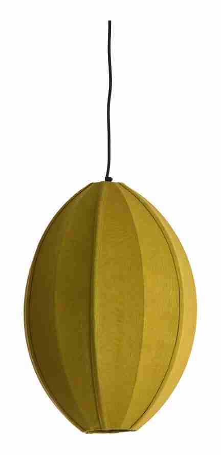 Light & Living Hanglamp Milatos Jute, √ò38cm - Olijfgroen - Rond