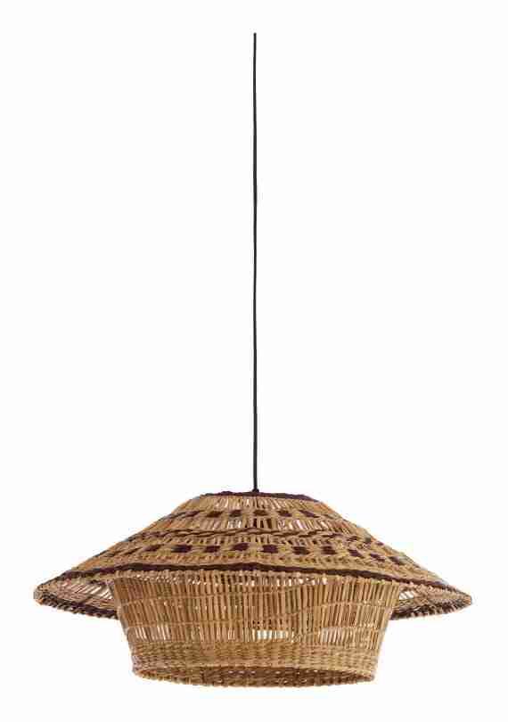 Light & Living Hanglamp Owana Zeegras, √ò64cm - Naturel/Bruin - Rond