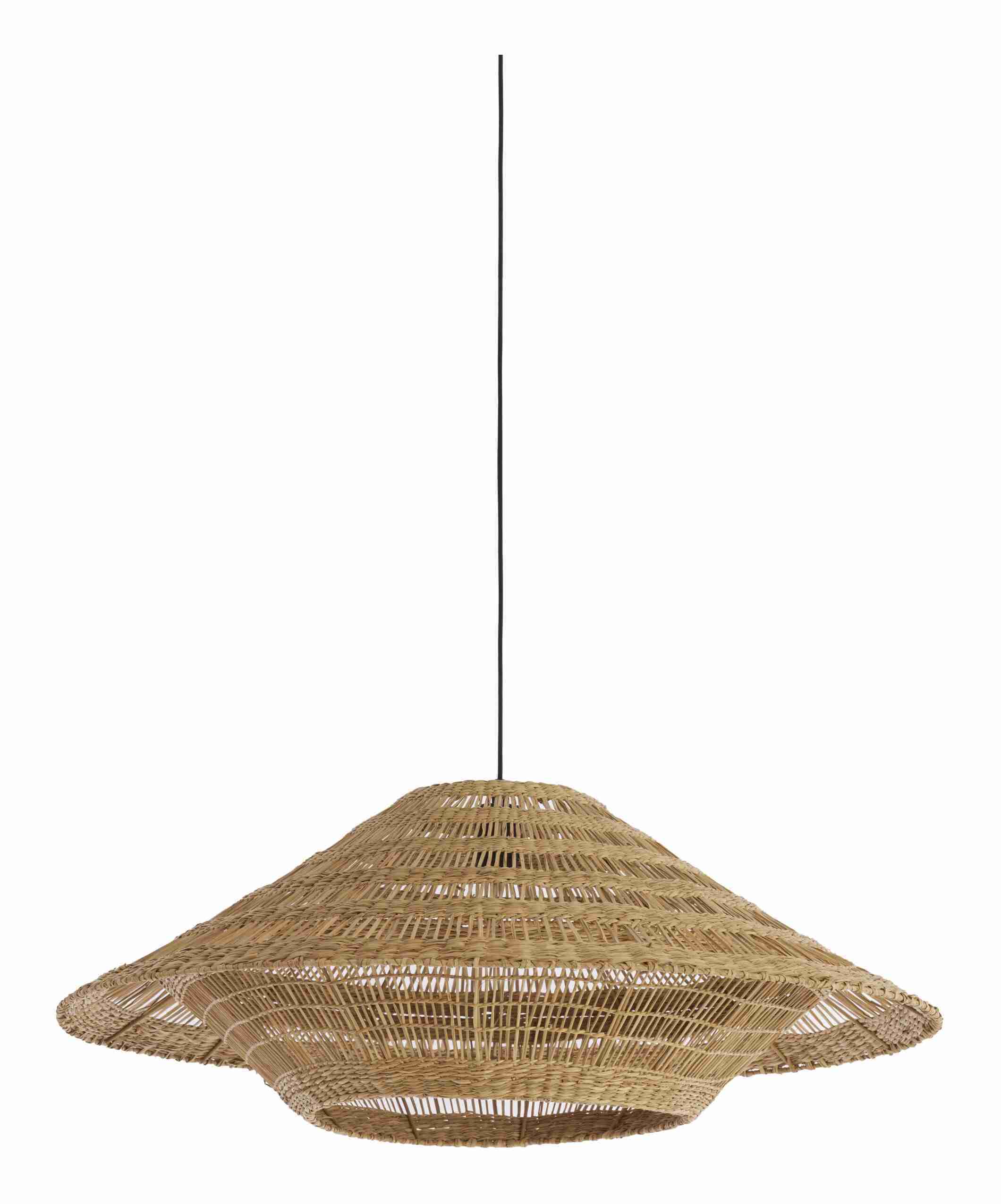 Light & Living Hanglamp Owana Zeegras, √ò80cm - Naturel - Rond