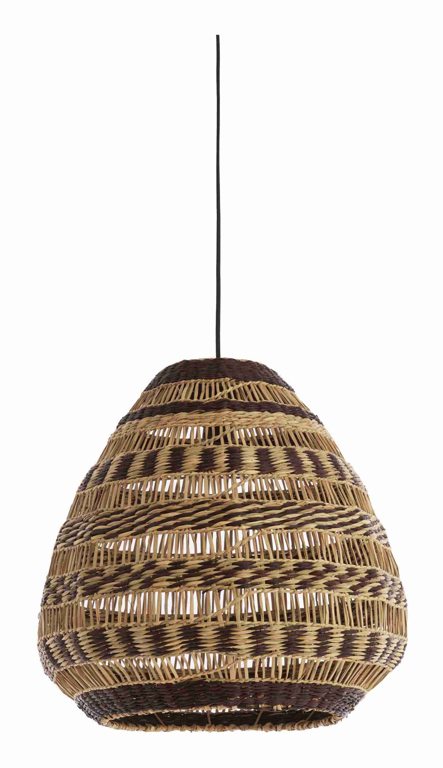 Light & Living Hanglamp Soluna Zeegras, √ò47cm - Naturel/Bruin - Rond