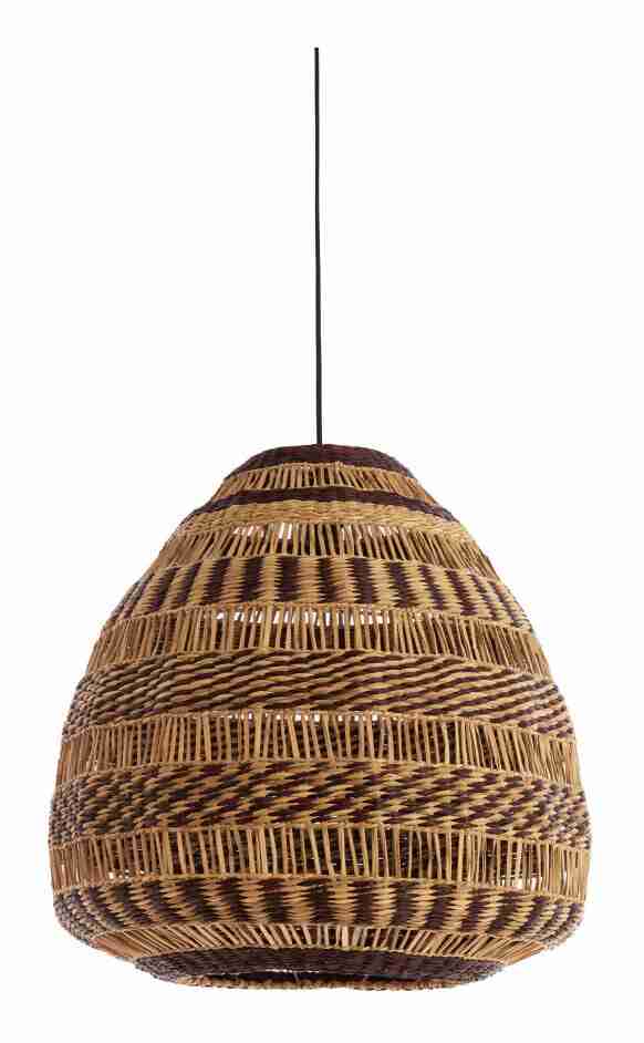 Light & Living Hanglamp Soluna Zeegras, √ò56cm - Naturel/Bruin - Rond