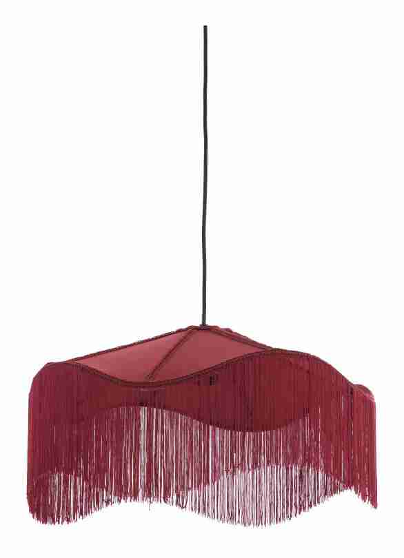 Light & Living Hanglamp Tiffany Velvet, √ò50cm - Bordeaux - Rond