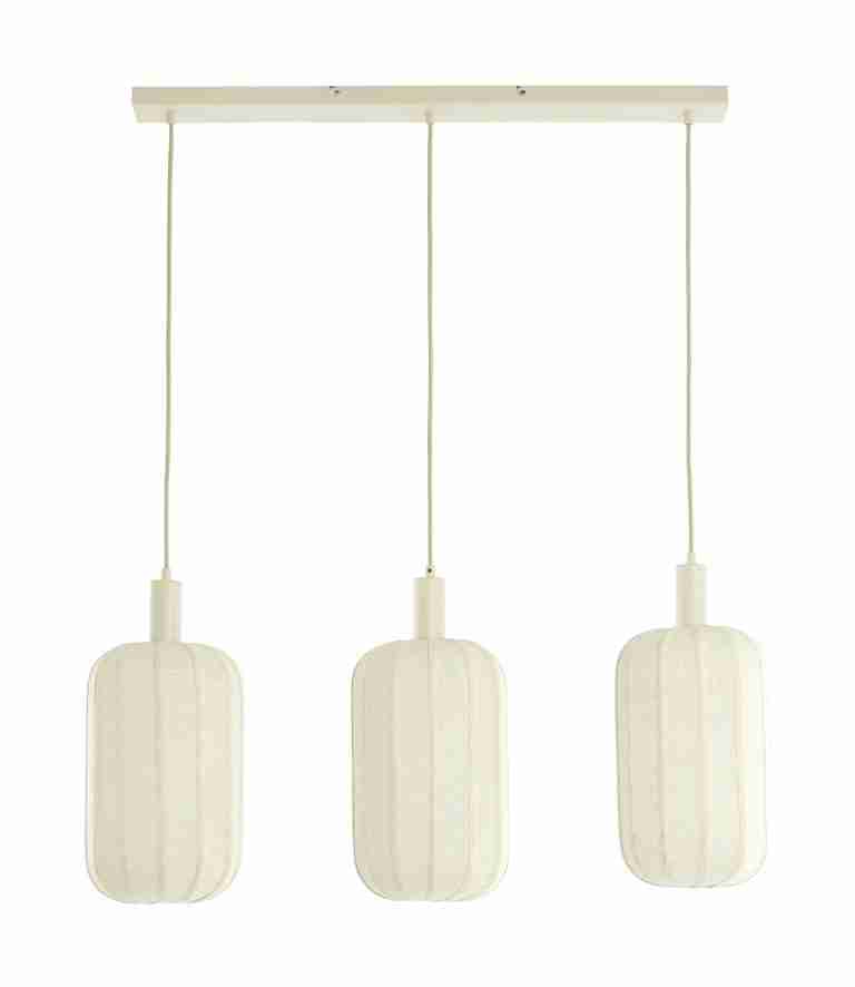 Light & Living Hanglamp Tufia 3-lamps, Linnen - Crëme