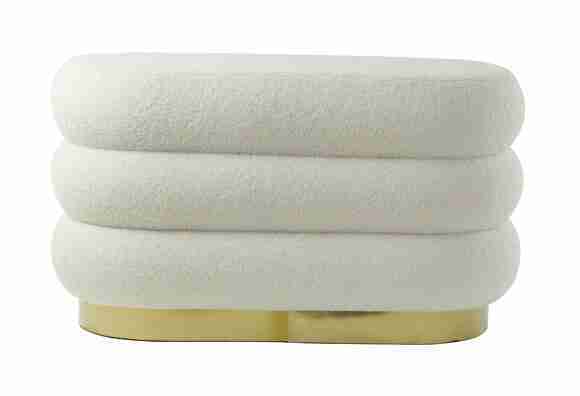 Light & Living Hocker Lyall Teddy - Crëme
