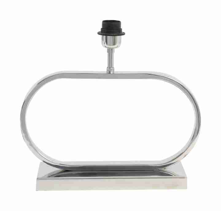 Light & Living Lampvoet Jamiro 29cm - Nikkel (excl. kap) - Ovaal