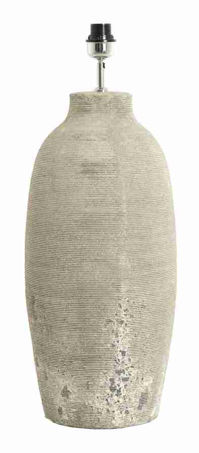 Light & Living Lampvoet Lucente Keramiek, 70cm - Grijs (excl. kap) - Rond