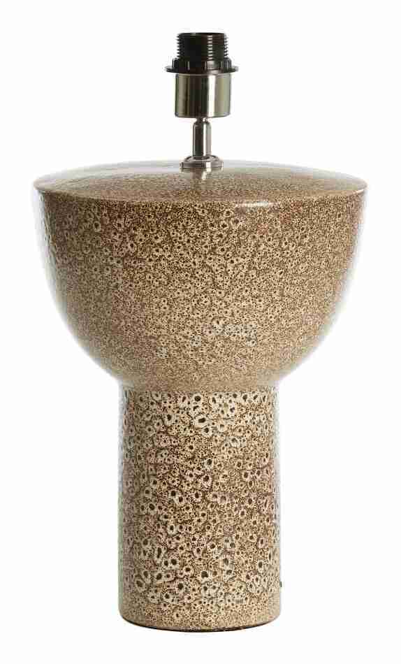Light & Living Lampvoet Yasur Keramiek, 35cm - Crëme (excl. kap) - Rond