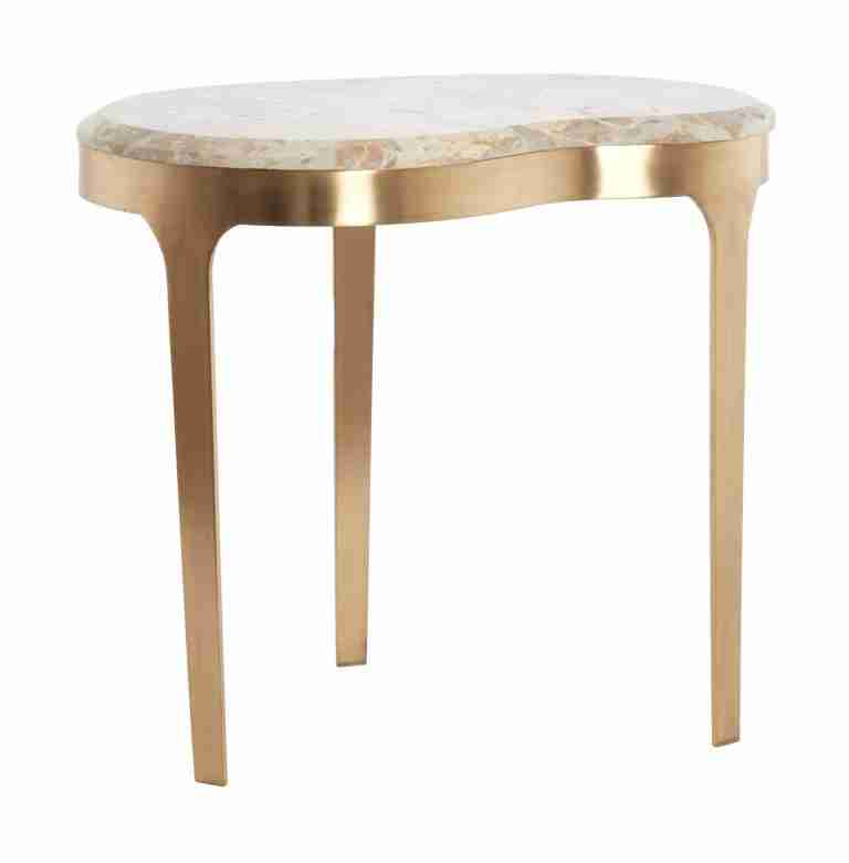 Light & Living Organische Bijzettafel Giulio Marmer, 51 x 51cm - Taupe - Rond
