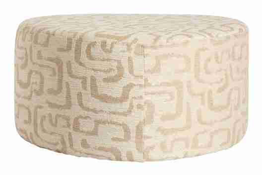 Light & Living Organische Poef Liberia 68 x 68cm - Beige/Zand