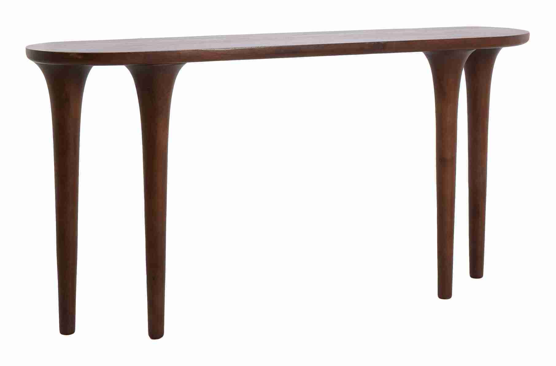 Light & Living Organische Sidetable Zali Acaciahout, 150cm - Donkerbruin