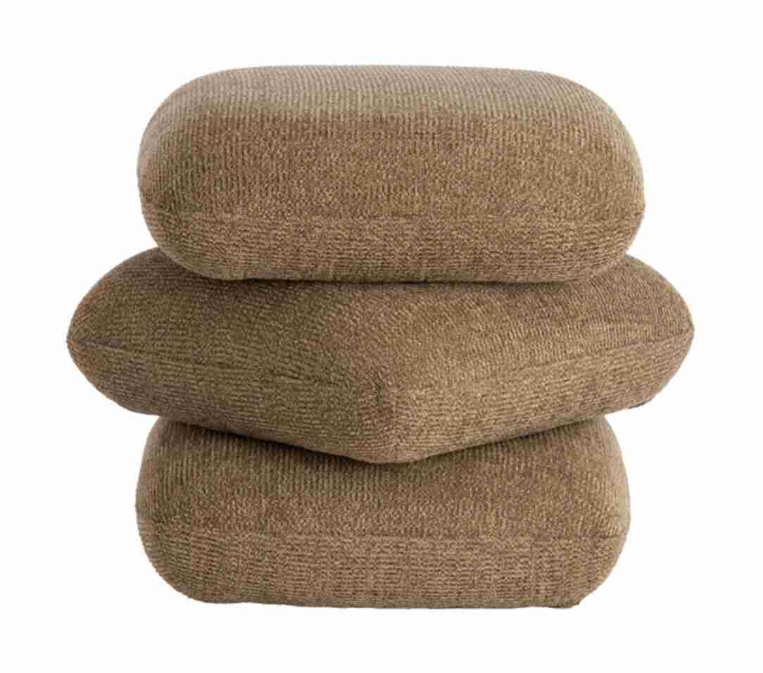 Light & Living Poef Laurie 45cm - Taupe