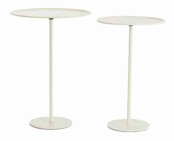 Light & Living Ronde Bijzettafel Lia Set van 2 stuks - Crëme