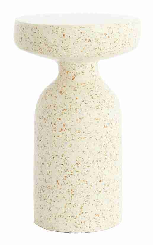 Light & Living Ronde Bijzettafel Moravit Terrazzo, √ò32cm - Crëme