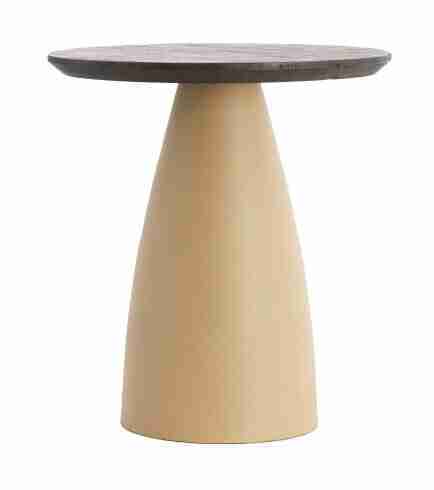 Light & Living Ronde Bijzettafel Ocana Hout en metaal, √ò45cm - Bruin
