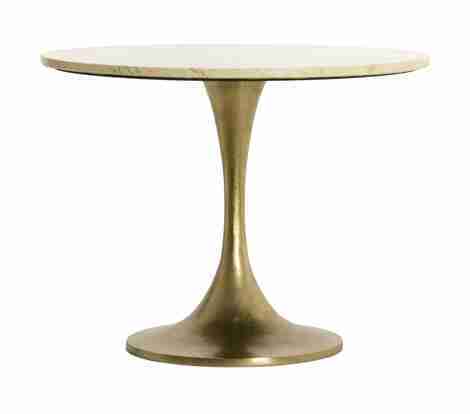 Light & Living Ronde Bijzettafel Tomar Marmerlook, √ò59cm - Beige,Goud