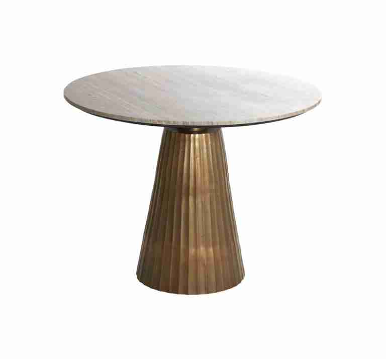 Light & Living Ronde Eettafel Rianne Marmer, 100cm - Brons