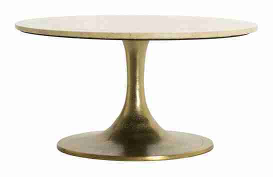 Light & Living Ronde Salontafel Tomar Marmerlook, √ò74cm - Beige