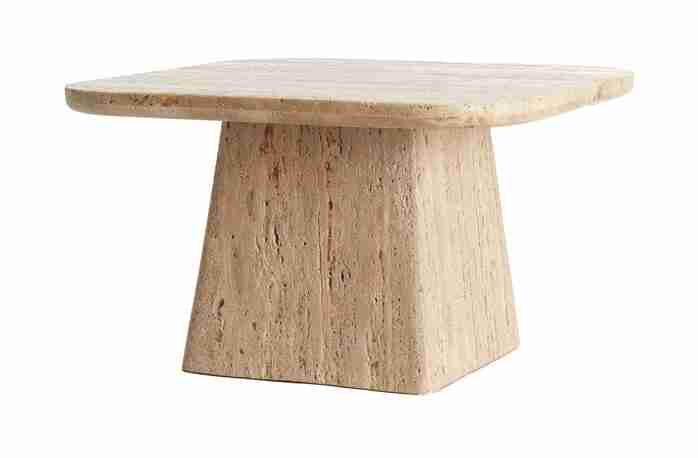 Light & Living Salontafel Kepami Travertin, 60 x 60cm - Zand - Vierkant