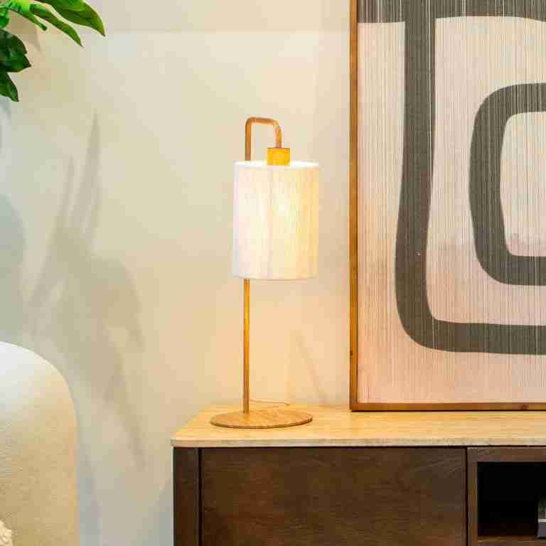 Light & Living Tafellamp Donio 60cm - Crëme - Japandi