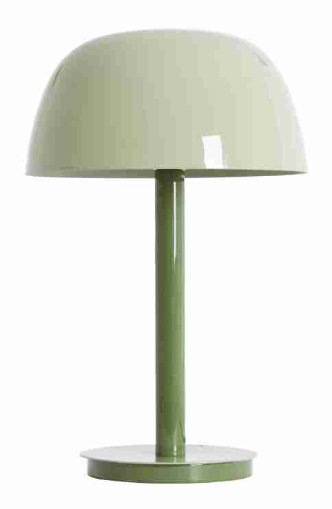 Light & Living Tafellamp Marivet 48cm - Olijfgroen - Rond