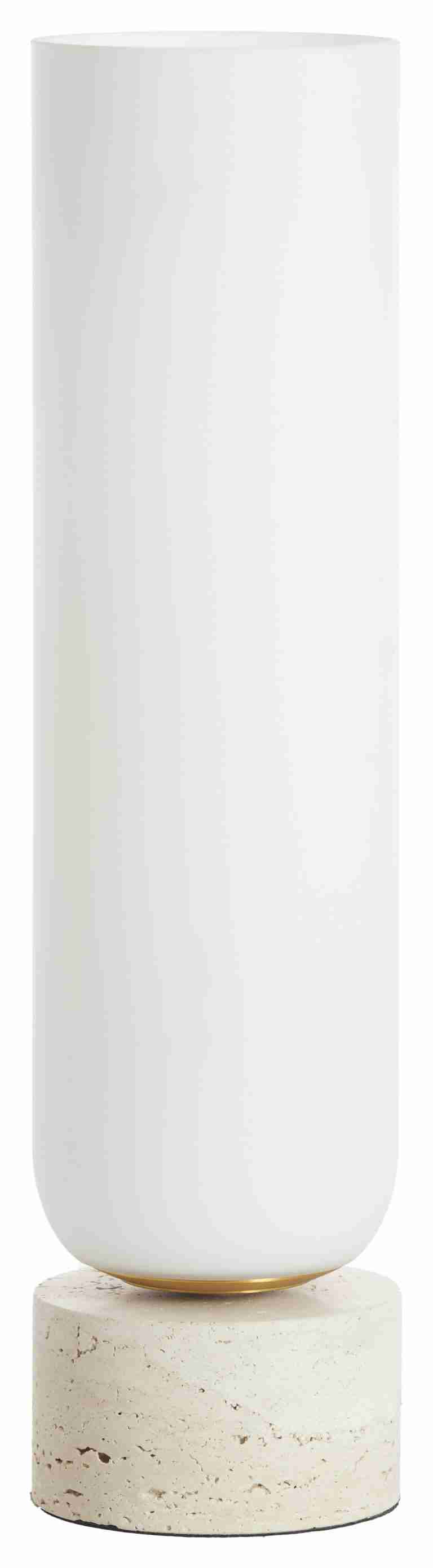 Light & Living Tafellamp Rylano Melkglas, 47cm - Wit