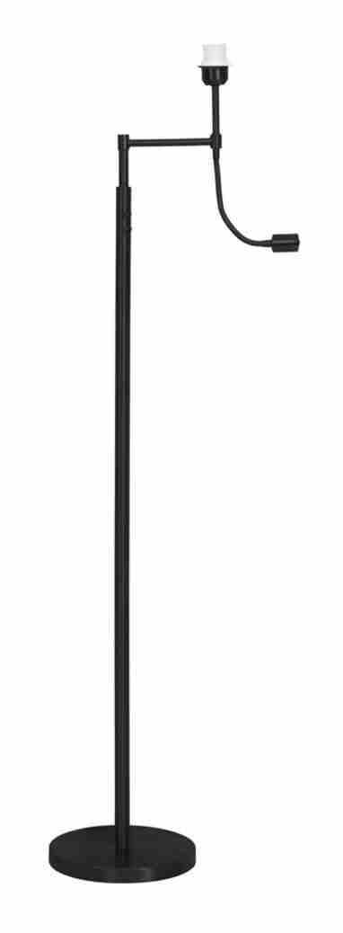 Light & Living Vloerlamp Calgary met LED - Mat Zwart (excl. kap) - Rond
