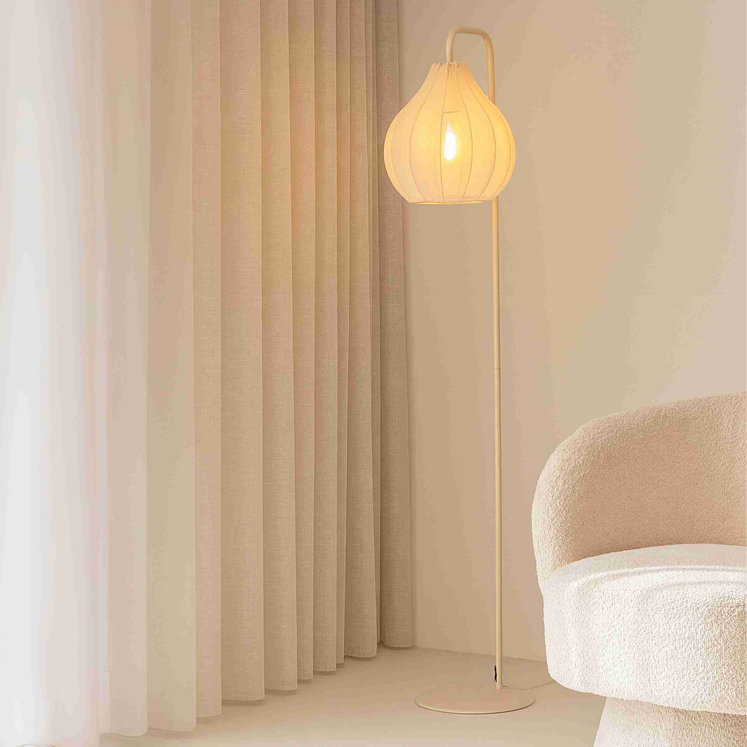 Light & Living Vloerlamp Elati 156cm hoog - Zand - Japandi