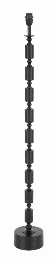 Light & Living Vloerlamp Gitaya 135cm - Mat Zwart (excl. kap) - Rond