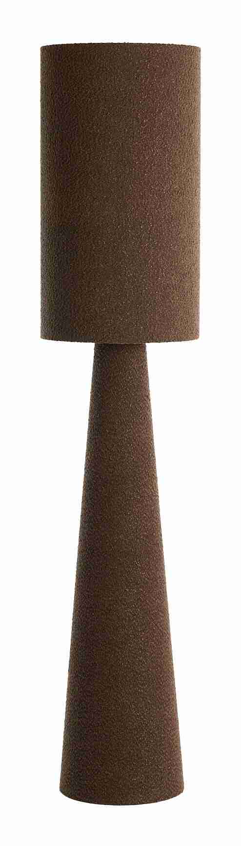 Light & Living Vloerlamp Micky Bouclé, 180cm - Bruin - Rond