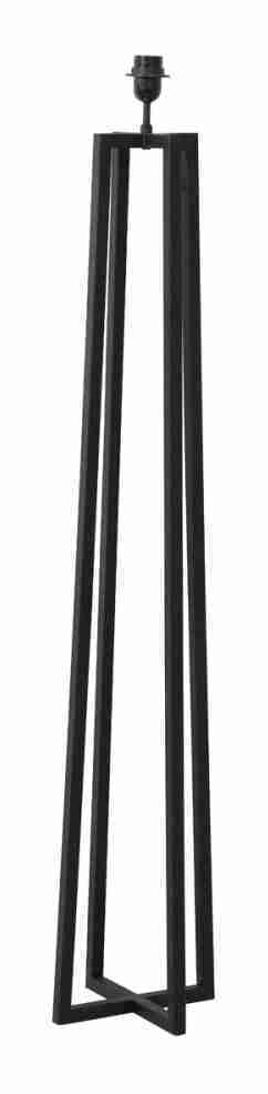 Light & Living Vloerlamp Miley 130cm - Mat Zwart (excl. kap) - Vierkant