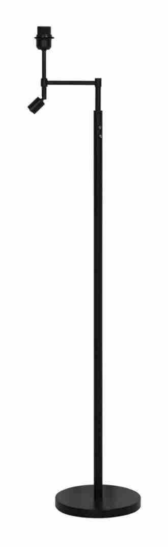 Light & Living Vloerlamp Montana Met LED - Mat Zwart (excl. kap) - Rond