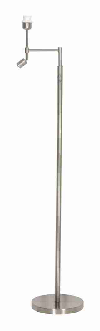 Light & Living Vloerlamp Montana Met LED - Nikkel Satijn (excl. kap) - Rond
