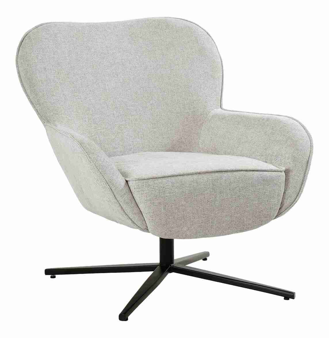 Livingfurn Draaifauteuil Sven Geweven stof - Toffee