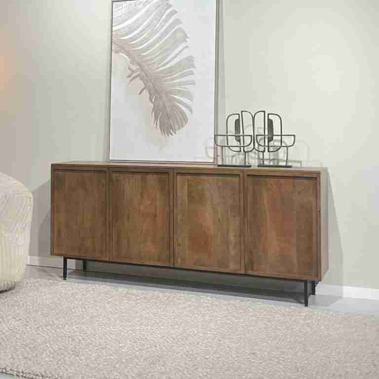 Livingfurn Dressoir Elan Mangohout, 180cm - Bruin